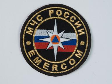 Нашивка "МЧС России EMERCOM" на головной убор